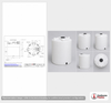 Dimensional spec drawing for Snyder Industries 2500 Gallon Vertical Storage Tank (90" L x 90" W x 107" H)