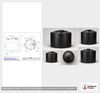 Dimensional spec drawing for Snyder Industries 2500 Gallon Vertical Storage Tank (90" L x 90" W x 107" H)