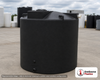 Bushman 2500 Gallon Black Rainwater Collection Tank. Polyethylene; Black; 95" H x 96" W x 96" L; fittings: 1 Inlet, 2