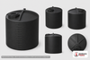 Bushman 3000 Gallon Black Rainwater Collection Storage Tank