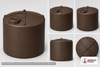 Bushman 3000 Gallon Dark Brown Rainwater Collection Storage Tank
