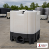 Snyder Industries 330 Gallon HDPE Stackable IBC Tote Tank in Black. High Density Polyethylene; White; 61.25" H x 45.75" W x
