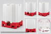 Snyder Industries 330 Gallon HDPE Stackable IBC Tote Tank in Red