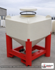 Snyder Industries 450 Gallon Plastic Flowmaster Viscous Hopper Bin Tank. Polyethylene; White; 84" H x 48" W x 45" L.