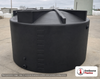 Bushman 5000 Gallon Black Rainwater Collection Tank. Polyethylene; Black; 92" H x 140" W x 140" L; fittings: 1 Inlet, 2