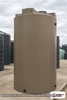 Bushman 5000 Gallon Mocha Rainwater Collection Tank. Polyethylene; Mocha; 161" H x 102" W x 102" L; fittings: 1 Inlet, 2