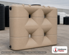 Bushman 530 Gallon Mocha Slimline Rainwater Storage Tank. 530 gallon capacity; Polyethylene; Mocha; 78" H x 25" W x 86" L