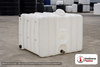 Snyder Industries 200 Gallon Rectangular PCO Tank. Polyethylene; White; dimensions 38.25in H x 36.5in W x 48.0in L; 82.0 lb empty; 1.5 specific gravity rating. Manufacturer part number SII-32149. Sold by OneSource Plastics (https://www.onesourceplastics.com).
