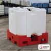 Snyder Industries 275 Gallon HDPE Stackable IBC Tote Tank. Polyethylene; White; 56" H x 45" W x 45" L.