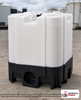 Snyder Industries 330 Gallon HDPE Stackable IBC Tote Tank. Polyethylene; White; 61" H x 45" W x 46" L.