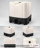Dimensional spec drawing for Snyder Industries 330 Gallon IBC Tote Tank (46" L x 45" W x 61" H)