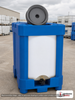 Snyder Industries 330 Gallon HDPE Stackable IBC Tote Tank. Polyethylene; Blue; 70" H x 46" W x 46" L.