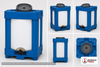 Dimensional spec drawing for Snyder Industries 330 Gallon IBC Tote Tank (46" L x 46" W x 70" H)