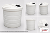 Chem-Tainer 35 Gallon Plastic Vertical Double Wall Liquid Chemical Storage Tank