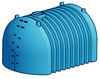 Norwesco 4200 Gallon HDPE Hauling Flat Bottom Utility Tank in Blue