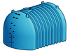 Norwesco 4200 Gallon HDPE Hauling Flat Bottom Utility Tank in Blue