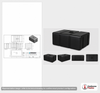Dimensional spec drawing for Norwesco 1050 Gallon Specialty Tank (96" L x 60" W x 49" H)