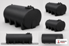Enduraplas 1100 Gallon Plastic Vertical Liquid Storage Tank in Black
