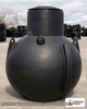Norwesco 200 Gallon Plastic Septic Pump Tank. 200 gallon capacity; Polyethylene; Black; dimensions 56.0in H x 47.0in W x 47.0in L; 79.0 lb empty; fittings: 1 Manway / Lid; max temp 130 deg  F / 54 deg  C; 3 Year Warranty. Manufacturer part number 43745. Manufactured by Norwesco. Sold by OneSource Plastics (https://www.onesourceplastics.com).