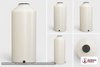 Chem-Tainer 130 Gallon Plastic Vertical Liquid Storage Tank