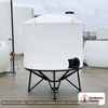 Snyder Industries 1650 Gallon 30 Degree HDPE Cone Bottom Tank in White. 1650 gallon capacity; Polyethylene; White; dimensions 94.0in H x 86.0in W x 86.0in L; 300.0 lb empty; 1.9 specific gravity rating; 30-degree cone bottom; fittings: 1 Manway / Lid; max temp 100 deg  F / 37 deg  C. Manufacturer part number 1910000n45. Manufactured by Snyder. Sold by OneSource Plastics (https://www.onesourceplastics.com).