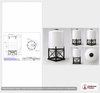 Dimensional spec drawing for Snyder Industries 4400 Gallon Cone Bottom Tank (90" L x 90" W x 222" H)