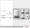Dimensional spec drawing for Snyder Industries 4600 Gallon Cone Bottom Tanks - Closed Top (102" L x 102" W x 164" H)