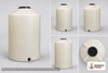 Dimensional spec drawing for Chem-Tainer 500 Gallon Vertical Tank (46" L x 46" W x 76" H)