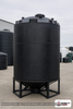 Snyder Industries 5000 Gallon 15 Degree Plastic Cone Bottom Tank in Black. High Density Linear Polyethylene; Black; dimensions 176.0in H x 102.0in W x 102.0in L; 550.0 lb empty; 1.5 specific gravity rating. Manufacturer part number SII-8050200N49. Sold by OneSource Plastics (https://www.onesourceplastics.com).
