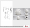 Dimensional spec drawing for Norwesco 550 Gallon Underground Tank (64" L x 64" W x 67" H)