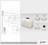 Dimensional spec drawing for Chem-Tainer 70 Gallon Portable Tank (42" L x 26" W x 18" H)
