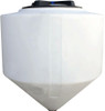Chem-Tainer 100 Gallon 60 Degree Plastic Cone Bottom Inductor Tank in White