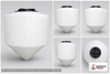 Chem-Tainer 100 Gallon 60 Degree Plastic Cone Bottom Inductor Tank in White
