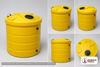 Chem-Tainer 200 Gallon Plastic Vertical Double Wall Waste Oil Tank with Oil Level Gauge in Yellow