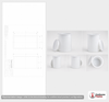 Dimensional spec drawing for Chem-Tainer 400 Gallon Rectangular Open Top Tank (36" L x 72" W x 36" H)