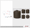 Bushman 1000 Gallon Dark Brown Vertical Water Storage Tank