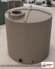 Bushman 3000 Gallon Mocha Vertical Water Storage Tank. Polyethylene; Mocha; dimensions 97.5in H x 102.0in W x 102.0in L; 413.0 lb empty; 1.0 specific gravity rating; fittings: 1 Inlet , 1 Outlet , 1 Manway / Lid; max temp 120 deg  F / 48 deg  C; 3 Year Warranty. Manufacturer part number 45839. Sold by OneSource Plastics (https://www.onesourceplastics.com).