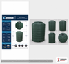 Dimensional spec drawing for Bushman 4050 Gallon Rainwater Tank (101" L x 101" W x 129" H)