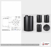 Dimensional spec drawing for Bushman 5000 Gallon Rainwater Tank (102" L x 102" W x 161" H)