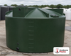 Bushman 5000 Gallon Dark Green Rainwater Collection Tank. Polyethylene; Dark Green; dimensions 92.0in H x 140.0in W x 140.0in L; 800.0 lb empty; 1.0 specific gravity rating; fittings: 1 Inlet , 2 Outlets , 1 Manway / Lid; max temp 120 deg  F / 48 deg  C; 3 Year Warranty. Manufacturer part number 30427. Manufactured by Bushman. Sold by OneSource Plastics (https://www.onesourceplastics.com).