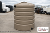 Bushman 330 Gallon Mocha Rainwater Collection Storage Tank. 330 gallon capacity; Polyethylene; Mocha; dimensions 63.0in H x 41.0in W x 41.0in L; 150.0 lb empty; 1.0 specific gravity rating; fittings: 1 Inlet , 2 Outlets , 1 Manway / Lid; max temp 120 deg  F / 48 deg  C; 3 Year Warranty. Manufacturer part number 45809. Manufactured by Bushman. Sold by OneSource Plastics (https://www.onesourceplastics.com).