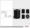 Dimensional spec drawing for Bushman 330 Gallon Rainwater Tank (41" L x 41" W x 63" H)