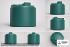 Dimensional spec drawing for Chem-Tainer 1150 Gallon Vertical Tank (86" L x 86" W x 57" H)