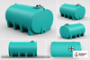 Dimensional spec drawing for Enduraplas 1550 Gallon Vertical Tank (85" L x 85" W x 80" H)