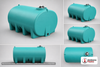Dimensional spec drawing for Enduraplas 1650 Gallon Vertical Tank (90" L x 90" W x 75" H)