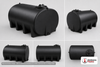 Enduraplas 1750 Gallon Plastic Vertical Liquid Storage Tank in Black