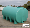 Enduraplas 2000 Gallon Plastic Vertical Liquid Storage Tank in Faint Green. Polyethylene; Green; dimensions 93.0in H x 90.0in W x 90.0in L; 360.0 lb empty; 1.9 specific gravity rating. Manufacturer part number EP-THV02000FG. Sold by OneSource Plastics (https://www.onesourceplastics.com).