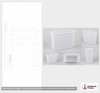 Dimensional spec drawing for Chem-Tainer 67 Gallon Rectangular Open Top Tank (36" L x 12" W x 36" H)