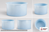 Dimensional spec drawing for Chem-Tainer 675 Gallon Cylindrical Open Top Tank (66" L x 66" W x 46" H)