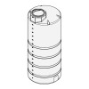 Snyder Industries 850 Gallon Cone Bottom Tanks - Closed Top - white, polyethylene (additional view)